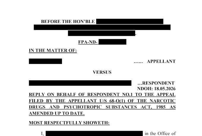 legal research and drafting